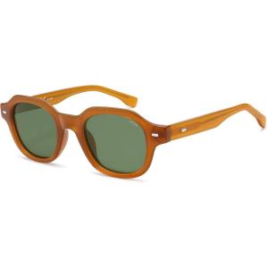 image:imageSOJOS Retro Polygon Round Polarized Sunglasses for Men WomenVintage Italian Acetetace Frame Hand Made Style SJ2667Brown