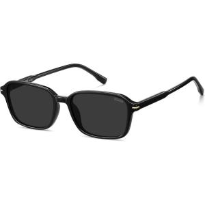 image:imageSOJOS Retro Rectangular Polarized Sunglasses for Women MenVintage Light Weight Square Frame Skinny Rim UV Protection SJ2663Black