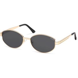 image:imageSOJOS Trendy Oval Round Polarized Sunglasses for Women Men Retro Chic Circle Shades SJ1255GoldGrey