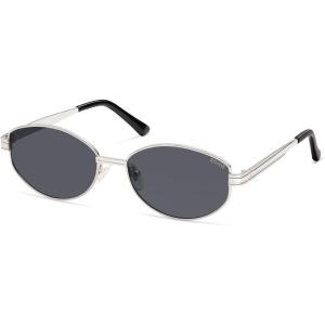 image:imageSOJOS Trendy Oval Round Polarized Sunglasses for Women Men Retro Chic Circle Shades SJ1255SilverGrey