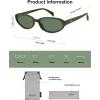 image:imageSOJOS Retro Oval Polarized Sunglasses for Women Trendy Cat Eye Chic Narrow Y2K Skinny Sunnies SJ2660Olive GreenGreen