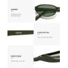 image:imageSOJOS Retro Oval Polarized Sunglasses for Women Trendy Cat Eye Chic Narrow Y2K Skinny Sunnies SJ2660Olive GreenGreen