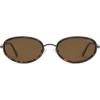 image:imageSOJOS Trendy Oval Polarized Sunglasses for Women Men 80s 90s Chic Retro Vintage Sunnies SJ1248Dark TortoiseCold Brown