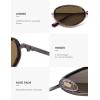 image:imageSOJOS Trendy Oval Polarized Sunglasses for Women Men 80s 90s Chic Retro Vintage Sunnies SJ1248Dark TortoiseCold Brown