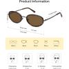 image:imageSOJOS Trendy Oval Polarized Sunglasses for Women Men 80s 90s Chic Retro Vintage Sunnies SJ1248Dark TortoiseCold Brown