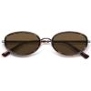 image:imageSOJOS Trendy Oval Polarized Sunglasses for Women Men 80s 90s Chic Retro Vintage Sunnies SJ1248Dark TortoiseCold Brown