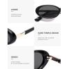 image:imageSOJOS Polarized Oval Sunglasses for Women Chic 90s Vintage UV400 Lightweight Retro Frame Sunnies SJ2676BlackGrey
