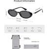 image:imageSOJOS Polarized Oval Sunglasses for Women Chic 90s Vintage UV400 Lightweight Retro Frame Sunnies SJ2676BlackGrey