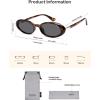image:imageSOJOS Polarized Oval Sunglasses for Women Chic 90s Vintage UV400 Lightweight Retro Frame Sunnies SJ2676Brown TortoiseGrey