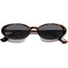 image:imageSOJOS Polarized Oval Sunglasses for Women Chic 90s Vintage UV400 Lightweight Retro Frame Sunnies SJ2676Brown TortoiseGrey