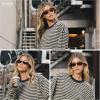 image:imageSOJOS Polarized Oval Sunglasses for Women Chic 90s Vintage UV400 Lightweight Retro Frame Sunnies SJ2676Brown TortoiseGrey