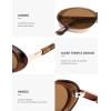 image:imageSOJOS Polarized Oval Sunglasses for Women Chic 90s Vintage UV400 Lightweight Retro Frame Sunnies SJ2676BrownBrown