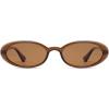 image:imageSOJOS Polarized Oval Sunglasses for Women Chic 90s Vintage UV400 Lightweight Retro Frame Sunnies SJ2676BrownBrown
