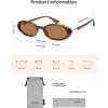 image:imageSOJOS Polarized Oval Sunglasses for Women Chic 90s Vintage UV400 Lightweight Retro Frame Sunnies SJ2676BrownBrown