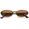 image:imageSOJOS Polarized Oval Sunglasses for Women Chic 90s Vintage UV400 Lightweight Retro Frame Sunnies SJ2676BrownBrown