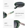 image:imageSOJOS Polarized Oval Sunglasses for Women Chic 90s Vintage UV400 Lightweight Retro Frame Sunnies SJ2676GreenGradient Grey