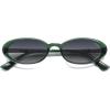 image:imageSOJOS Polarized Oval Sunglasses for Women Chic 90s Vintage UV400 Lightweight Retro Frame Sunnies SJ2676GreenGradient Grey