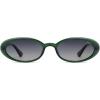 image:imageSOJOS Polarized Oval Sunglasses for Women Chic 90s Vintage UV400 Lightweight Retro Frame Sunnies SJ2676GreenGradient Grey