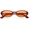 image:imageSOJOS Polarized Oval Sunglasses for Women Chic 90s Vintage UV400 Lightweight Retro Frame Sunnies SJ2676RedLightbrown