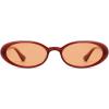 image:imageSOJOS Polarized Oval Sunglasses for Women Chic 90s Vintage UV400 Lightweight Retro Frame Sunnies SJ2676RedLightbrown