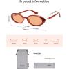image:imageSOJOS Polarized Oval Sunglasses for Women Chic 90s Vintage UV400 Lightweight Retro Frame Sunnies SJ2676RedLightbrown