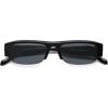 image:imageSOJOS Retro Rectangle Sunglasses for Women Trendy Y2K Chic 90s Shades Lightweight Sunnies SJ2671Black Frame Grey Lens