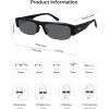 image:imageSOJOS Retro Rectangle Sunglasses for Women Trendy Y2K Chic 90s Shades Lightweight Sunnies SJ2671Black Frame Grey Lens