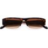 image:imageSOJOS Retro Rectangle Sunglasses for Women Trendy Y2K Chic 90s Shades Lightweight Sunnies SJ2671Brown Frame Brown Lens