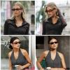 image:imageSOJOS Retro Rectangle Sunglasses for Women Trendy Y2K Chic 90s Shades Lightweight Sunnies SJ2671Brown Frame Brown Lens