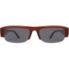 image:imageSOJOS Retro Rectangle Sunglasses for Women Trendy Y2K Chic 90s Shades Lightweight Sunnies SJ2671Brown Tortoise Frame Brown Grading Lens