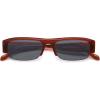 image:imageSOJOS Retro Rectangle Sunglasses for Women Trendy Y2K Chic 90s Shades Lightweight Sunnies SJ2671Brown Tortoise Frame Brown Grading Lens