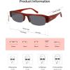 image:imageSOJOS Retro Rectangle Sunglasses for Women Trendy Y2K Chic 90s Shades Lightweight Sunnies SJ2671Brown Tortoise Frame Brown Grading Lens