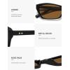 image:imageSOJOS Trendy Cat Eye Polarized Sunglasses for Women Men Retro 90s Y2K Small Thin Rectangle Sunnies SJ2670BlackBrown