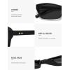 image:imageSOJOS Trendy Cat Eye Polarized Sunglasses for Women Men Retro 90s Y2K Small Thin Rectangle Sunnies SJ2670BlackGrey