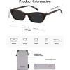 image:imageSOJOS Trendy Cat Eye Polarized Sunglasses for Women Men Retro 90s Y2K Small Thin Rectangle Sunnies SJ2670Dark TortoiseGrey