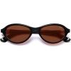 image:imageSOJOS Trendy Oval Polarized Sunglasses for Women Retro Cateye Chic Shades Sunnies SJ2653Black Frame Dark Red Lens