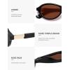 image:imageSOJOS Trendy Oval Polarized Sunglasses for Women Retro Cateye Chic Shades Sunnies SJ2653Black Frame Dark Red Lens
