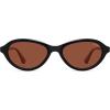 image:imageSOJOS Trendy Oval Polarized Sunglasses for Women Retro Cateye Chic Shades Sunnies SJ2653Black Frame Dark Red Lens