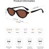image:imageSOJOS Trendy Oval Polarized Sunglasses for Women Retro Cateye Chic Shades Sunnies SJ2653Black Frame Dark Red Lens