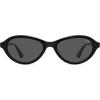 image:imageSOJOS Trendy Oval Polarized Sunglasses for Women Retro Cateye Chic Shades Sunnies SJ2653Black Frame Grey Lens