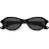 image:imageSOJOS Trendy Oval Polarized Sunglasses for Women Retro Cateye Chic Shades Sunnies SJ2653Black Frame Grey Lens