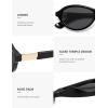 image:imageSOJOS Trendy Oval Polarized Sunglasses for Women Retro Cateye Chic Shades Sunnies SJ2653Black Frame Grey Lens