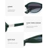 image:imageSOJOS Trendy Oval Polarized Sunglasses for Women Retro Cateye Chic Shades Sunnies SJ2653Green Frame Grey Grading Lens