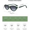 image:imageSOJOS Trendy Oval Polarized Sunglasses for Women Retro Cateye Chic Shades Sunnies SJ2653Green Frame Grey Grading Lens