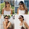image:imageSOJOS Trendy Oval Polarized Sunglasses for Women Retro Cateye Chic Shades Sunnies SJ2653Red Frame Brown Lens