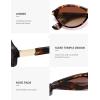 image:imageSOJOS Trendy Oval Polarized Sunglasses for Women Retro Cateye Chic Shades Sunnies SJ2653Tortoise Frame Brown Grading Lens