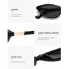 image:imageSOJOS Trendy Oval Sunglasses for Women MenFashion Petite Cat Eye Shades Thin Light Weight Rim UV400 Protected SJ2689Black