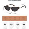 image:imageSOJOS Trendy Oval Sunglasses for Women MenFashion Petite Cat Eye Shades Thin Light Weight Rim UV400 Protected SJ2689Brown