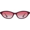 image:imageSOJOS Trendy Oval Sunglasses for Women MenFashion Petite Cat Eye Shades Thin Light Weight Rim UV400 Protected SJ2689Red