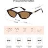 image:imageSOJOS Trendy Oval Sunglasses for Women MenFashion Petite Cat Eye Shades Thin Light Weight Rim UV400 Protected SJ2689Tortoise
